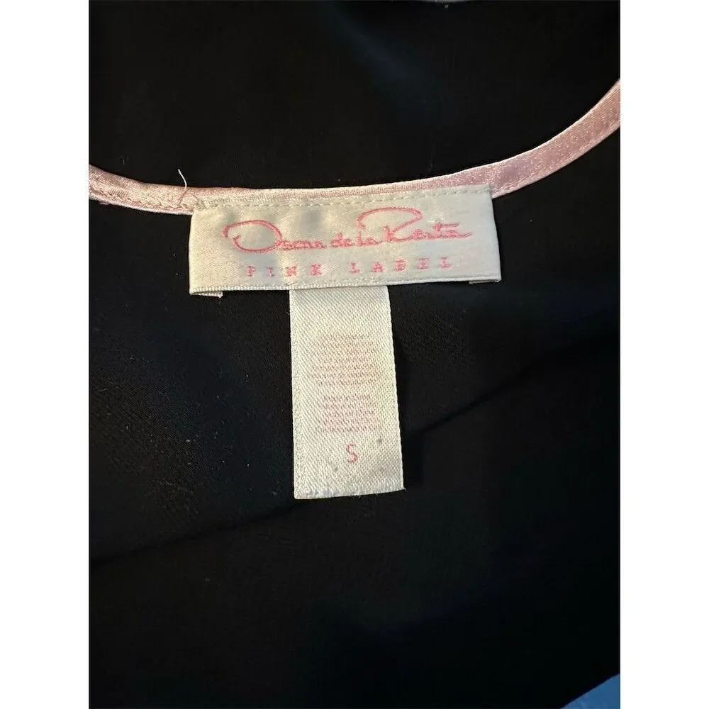 Oscar de la Renta Women's Black Embroidered Slip Dress Size S - Standard - Picture 5 of 5